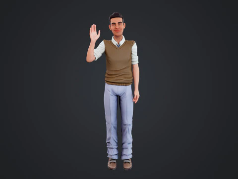 Cartoon Man 3D Model