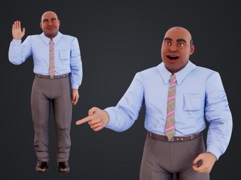Cartoon Man 3D Model