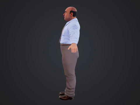 Cartoon Man 3D Model