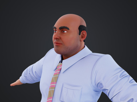 Cartoon Man 3D मॉडल