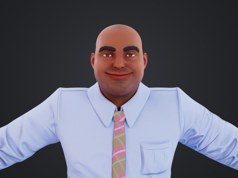 Cartoon Man 3D मॉडल