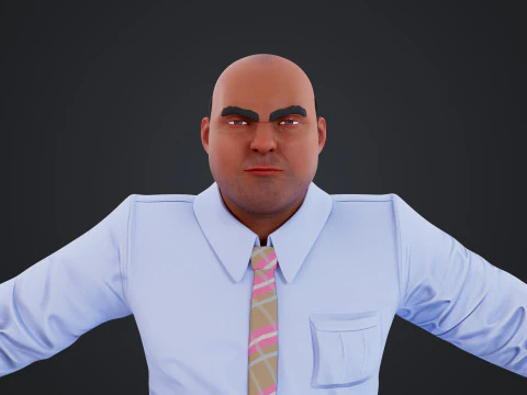 Cartoon Man 3D Model