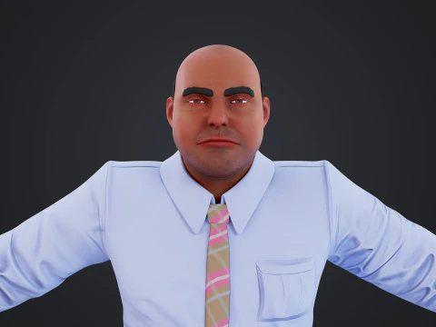 Cartoon Man 3D Model