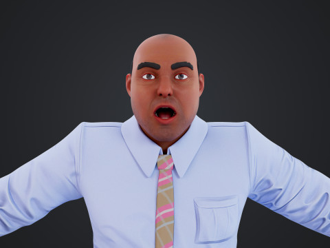 Cartoon Man 3D मॉडल