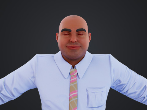 Cartoon Man 3D मॉडल