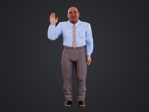 Cartoon Man 3D मॉडल