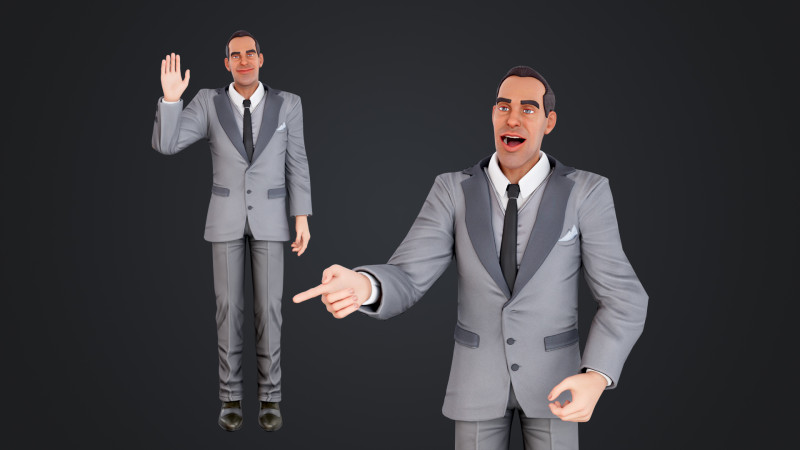 Cartoon Man 3Dモデル .c4d .max .obj .3ds .fbx .stl .blend