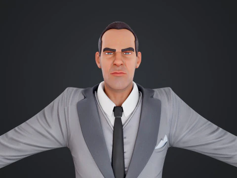 Cartoon Man 3D Model