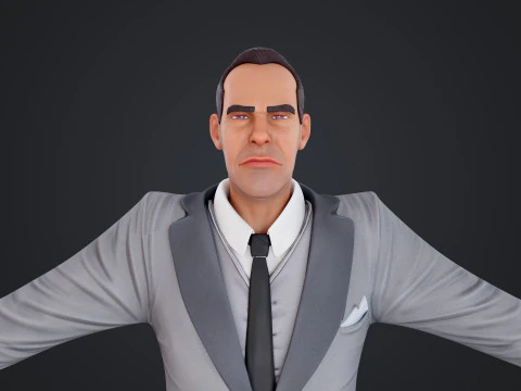 Cartoon Man 3D Model