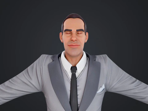 Cartoon Man 3D Model
