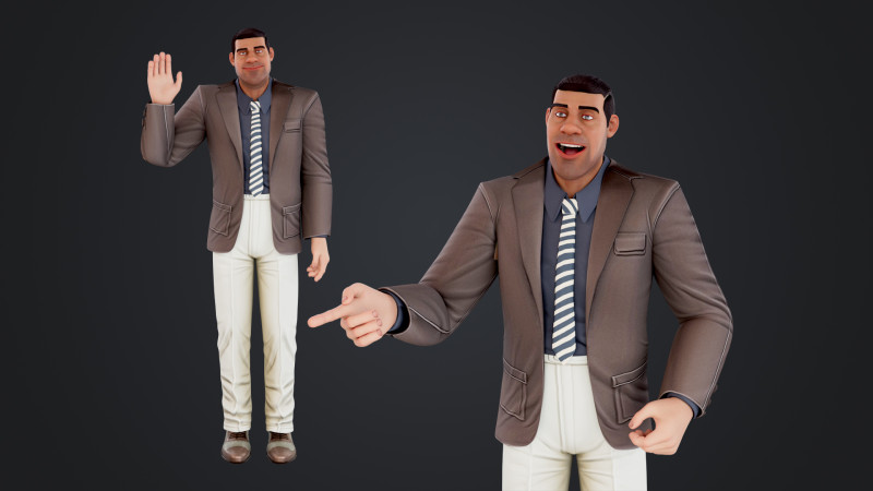 Cartoon Man 3Dモデル .c4d .max .obj .3ds .fbx .stl .blend