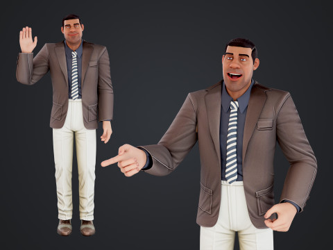 Cartoon Man Modelo 3D