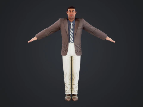 Cartoon Man 3D Model