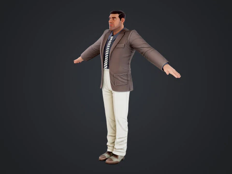 Cartoon Man 3D Model
