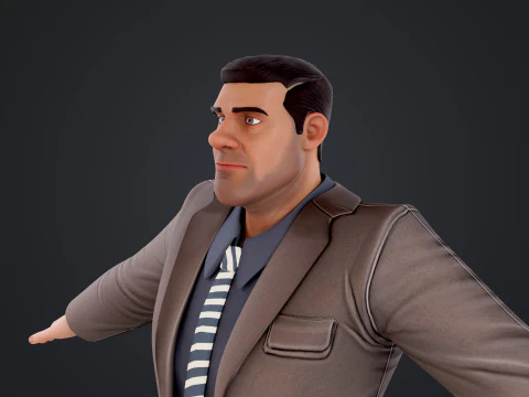 Cartoon Man 3D Model