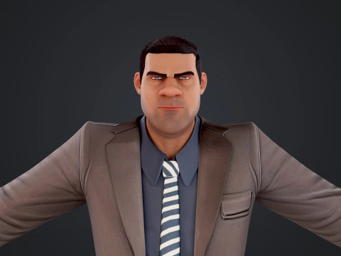 Cartoon Man 3D Model