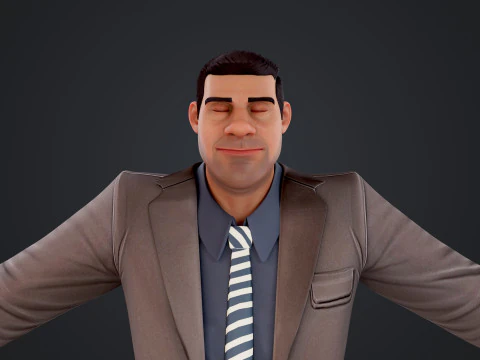 Cartoon Man 3D Model