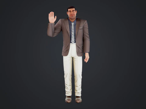 Cartoon Man 3D Model