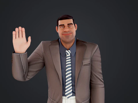 Cartoon Man 3D Model