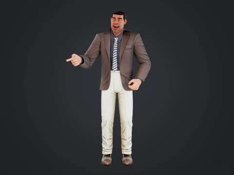 Cartoon Man 3D Model