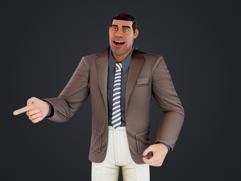 Cartoon Man 3Dモデル