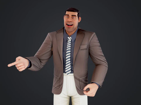 Cartoon Man 3D Model