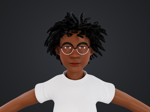Cartoon Woman Rigged 3D Model