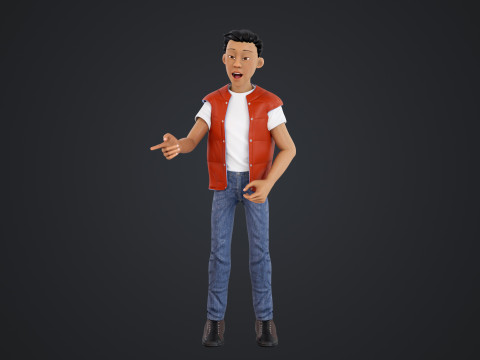 Cartoon Man Rigged Modelo 3D