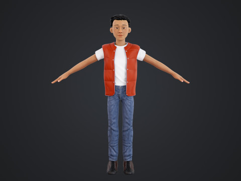 Cartoon Man Rigged Modelo 3D