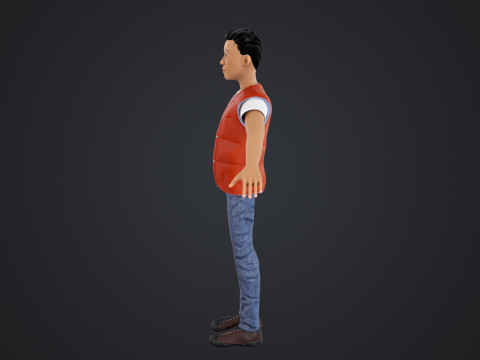 Cartoon Man Rigged Modelo 3D