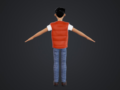 Cartoon Man Rigged Modelo 3D