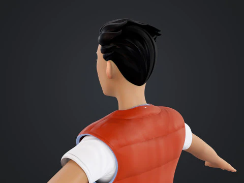 Cartoon Man Rigged 3D Model