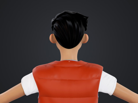 Cartoon Man Rigged Modelo 3D