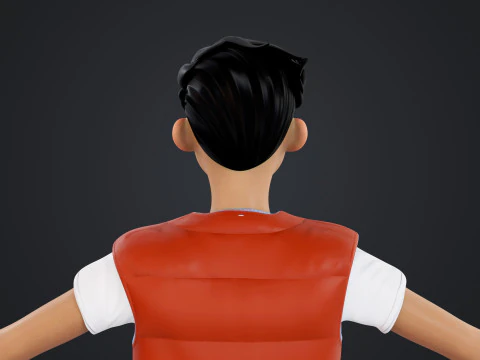 Cartoon Man Rigged 3D Model