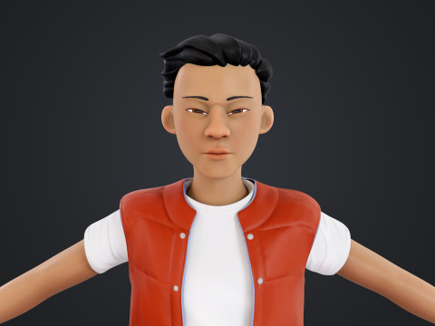 Cartoon Man Rigged Modelo 3D
