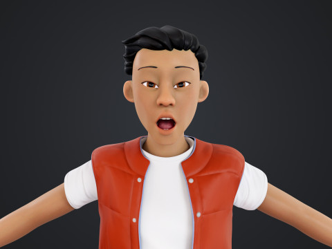 Cartoon Man Rigged Modelo 3D