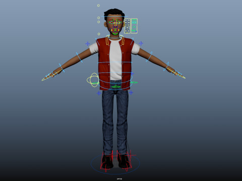 Cartoon Man Rigged Modelo 3D