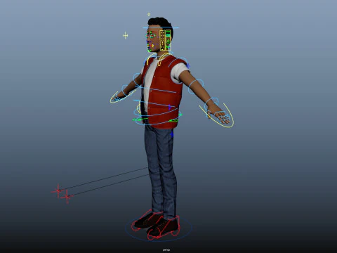 Cartoon Man Rigged 3D Model