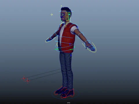 Cartoon Man Rigged 3D Model