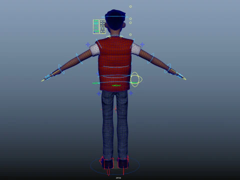 Cartoon Man Rigged 3D Model