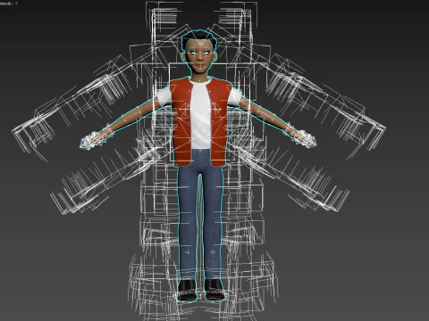 Cartoon Man Rigged 3D Model