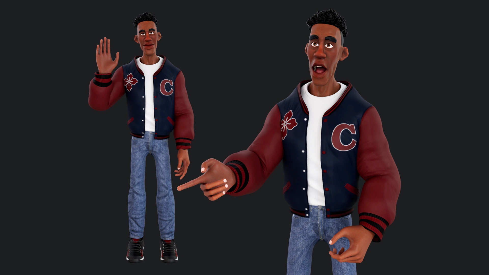 Cartoon Man Rigged 3D Model .c4d .max .obj .3ds .fbx .stl .blend 