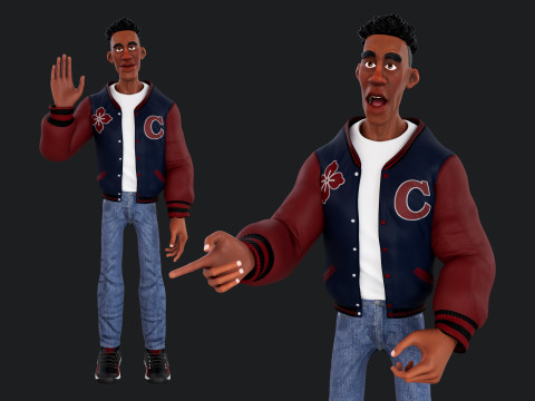 Cartoon Man Rigged Model 3D