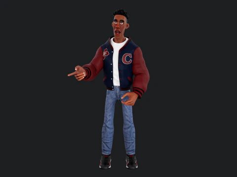 Cartoon Man Rigged 3D Model