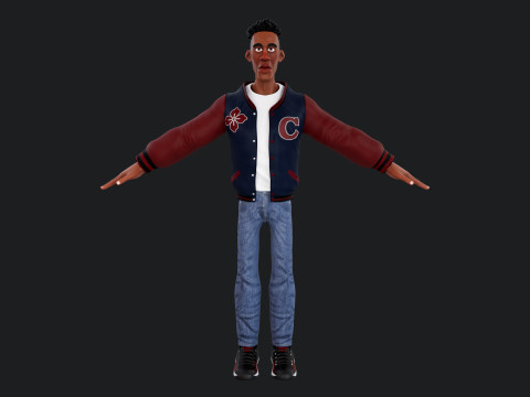 Cartoon Man Rigged 3D Model