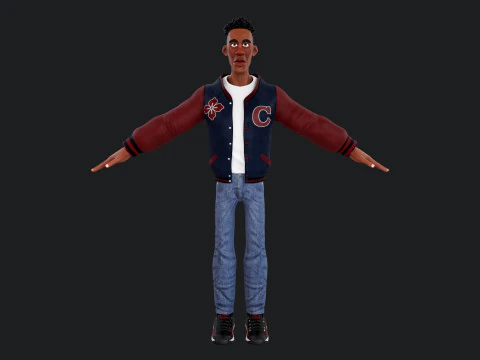 Cartoon Man Rigged 3D Model