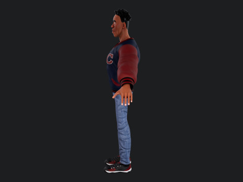 Cartoon Man Rigged 3D Model