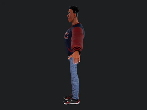 Cartoon Man Rigged 3D Model
