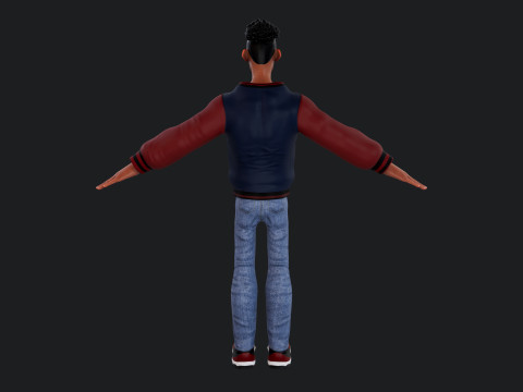 Cartoon Man Rigged 3D Model