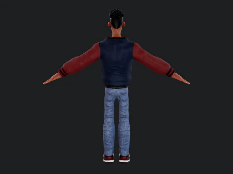 Cartoon Man Rigged 3D Model